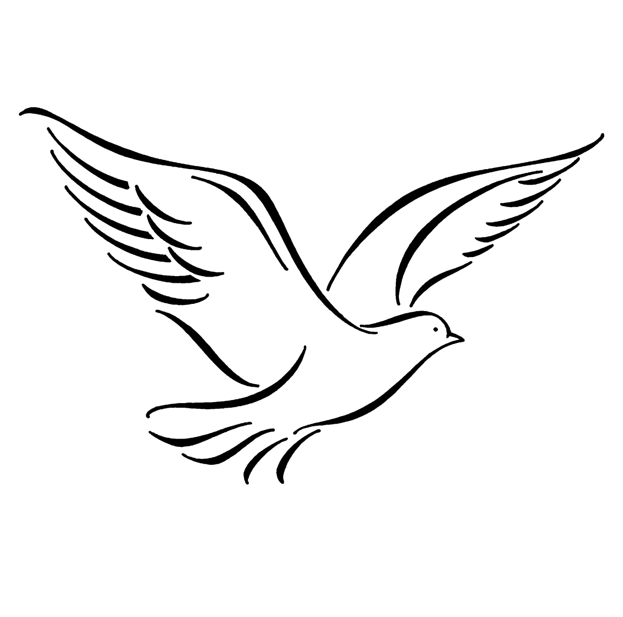 simple flying bird drawing