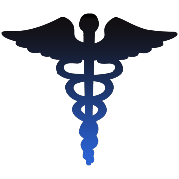 caduceus medical symbol blue clipart image - ipharmd.net