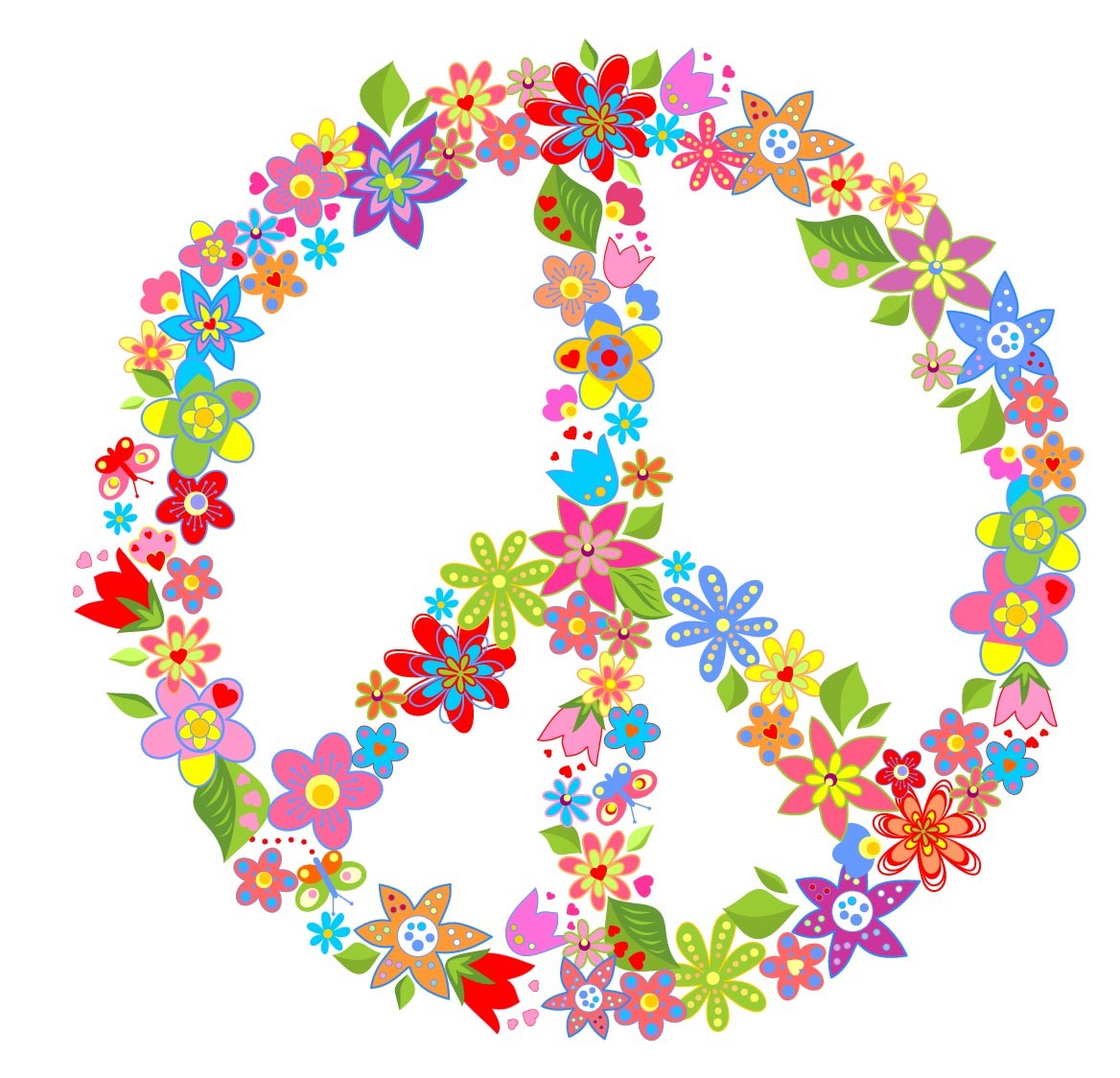 Popular items for floral peace sign 
