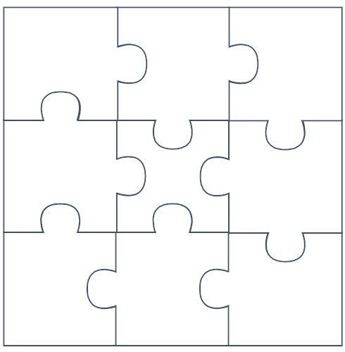 Jigsaw Puzzle Pieces Template from clipart-library.com