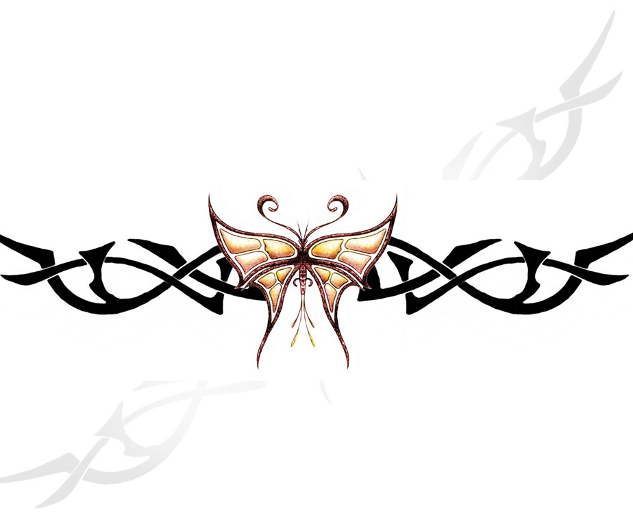 Tribal Butterfly Band - Butterfly Tattoo Design | TattooTemptation
