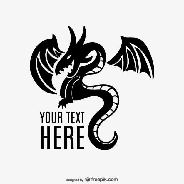 Vector template with dragon Vector | Free Download