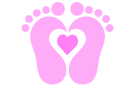 Pink Baby Footprint Clipart - Clipart library