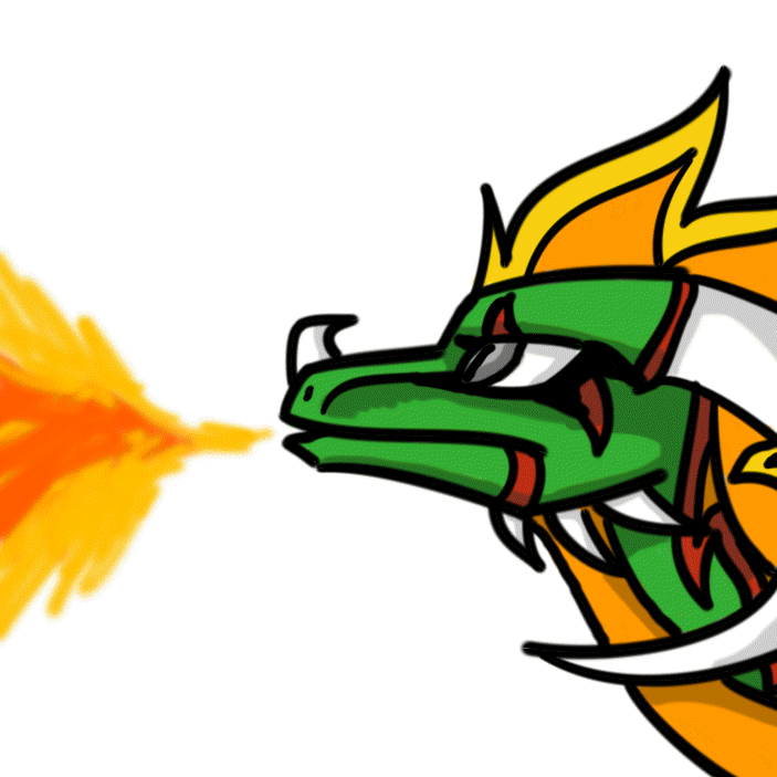 Animated Dragon Breathing Fire