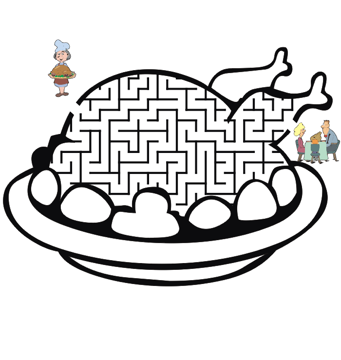 Thanksgiving Maze Printable Clip Art Library