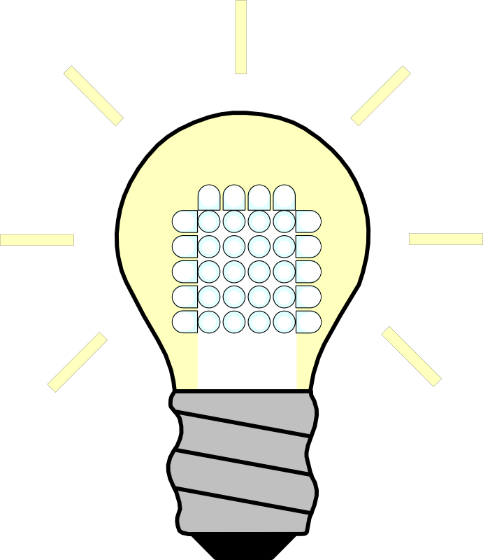 Clipart - Light Bulb LED On