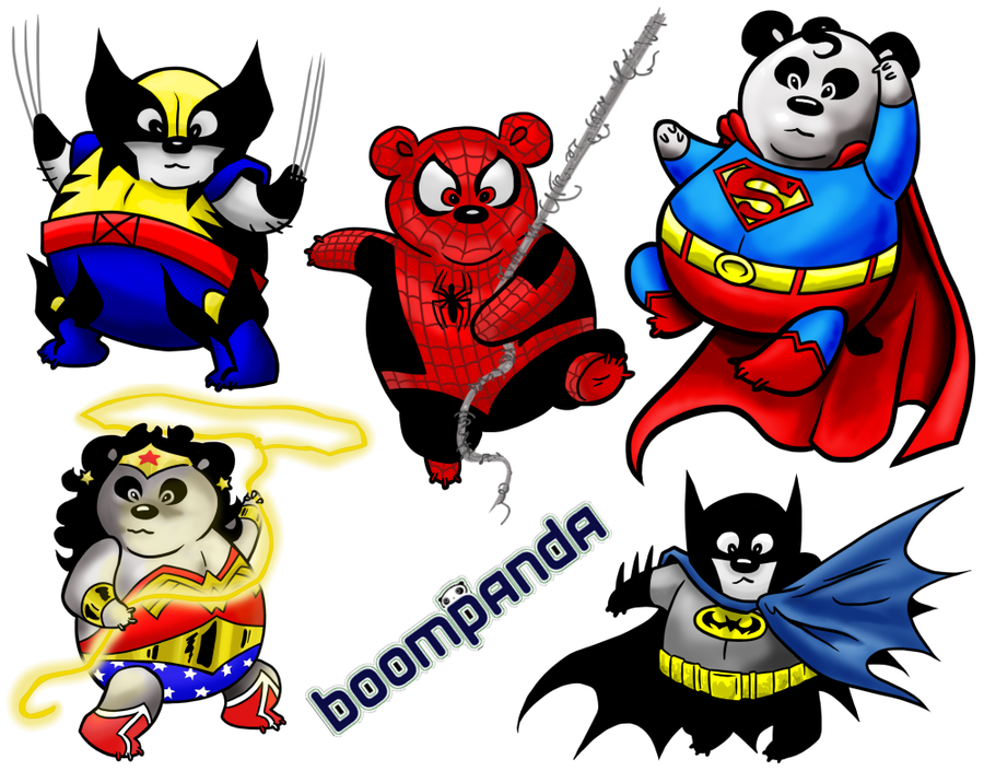 clipart panda superhero - photo #33