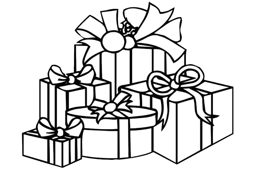 Clip Arts Related To : gift clipart black and white. 