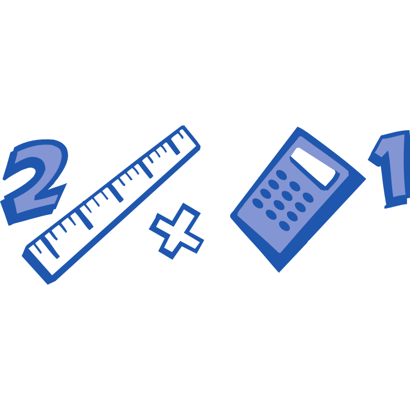 Clipart - ruler and calculator
