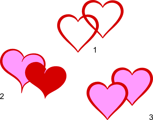 Free Clipart Double Hearts