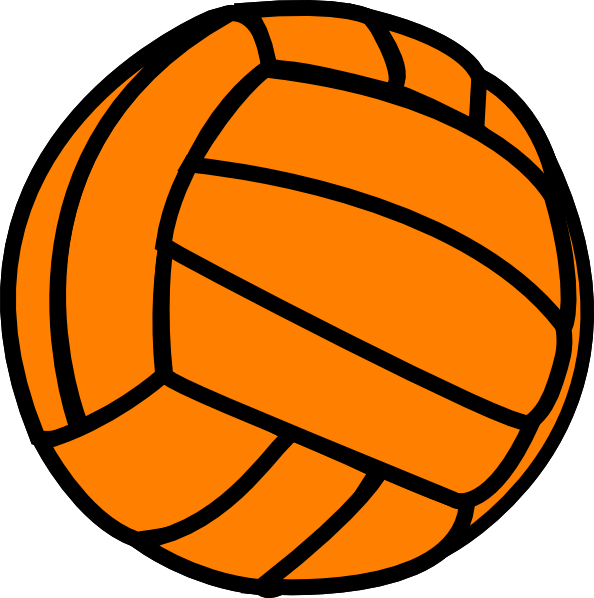 Orange Volleyball clip art - vector clip art online, royalty free 