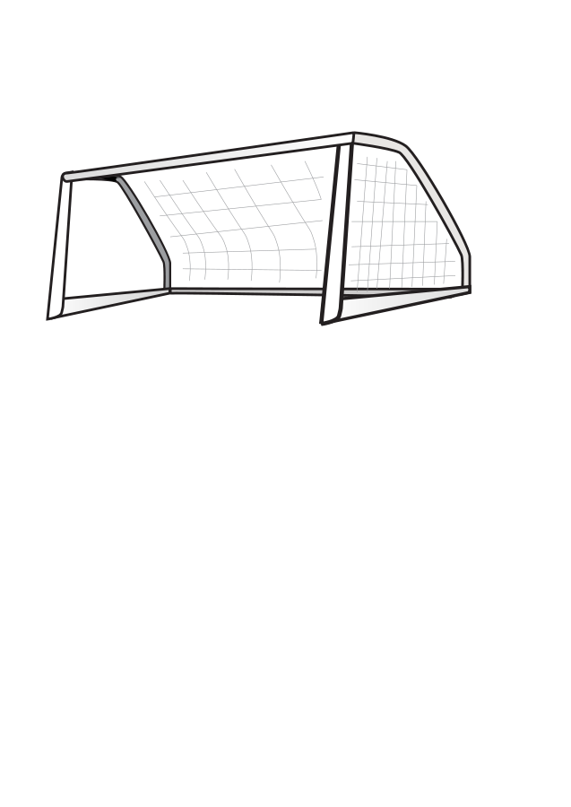 Soccer Goal small clipart 300pixel size, free design