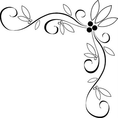 Simple Flower Design For Corner - Clipart library