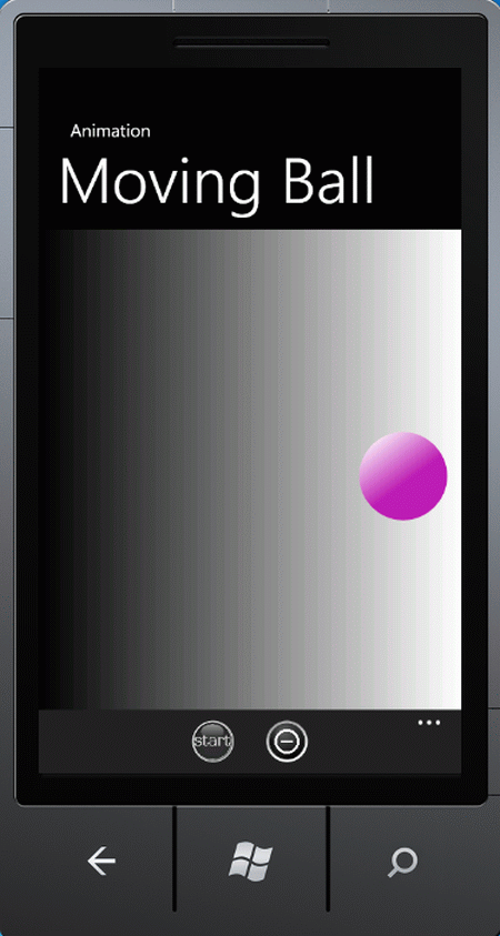 Moving Ball Animation in Windows Phone 7