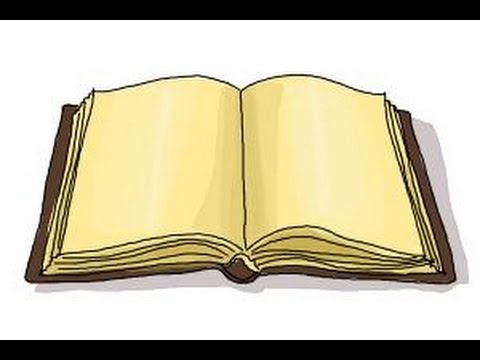 How to draw an open book - YouTube
