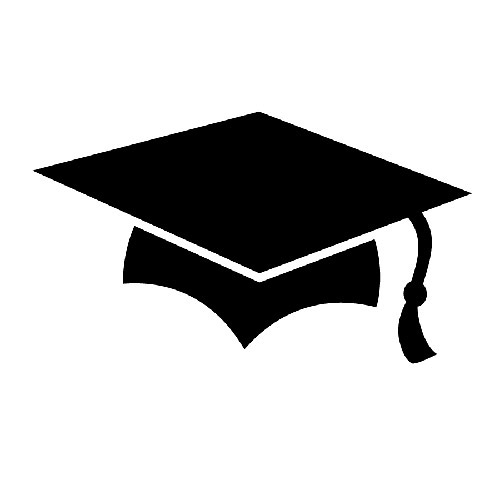 graduation cap clipart black and white