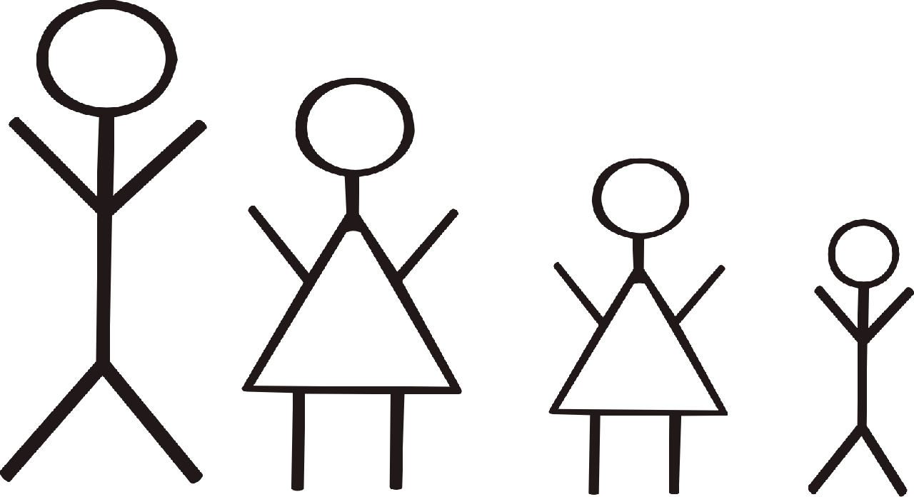 Stick Family Of 4 Clip Art | Clipart library - Free Clipart Images