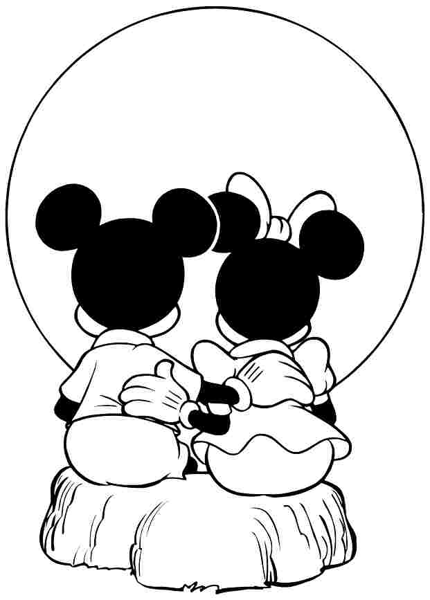 Free Cartoon Disney Minnie Mouse Coloring Sheets For Kids  Girls #