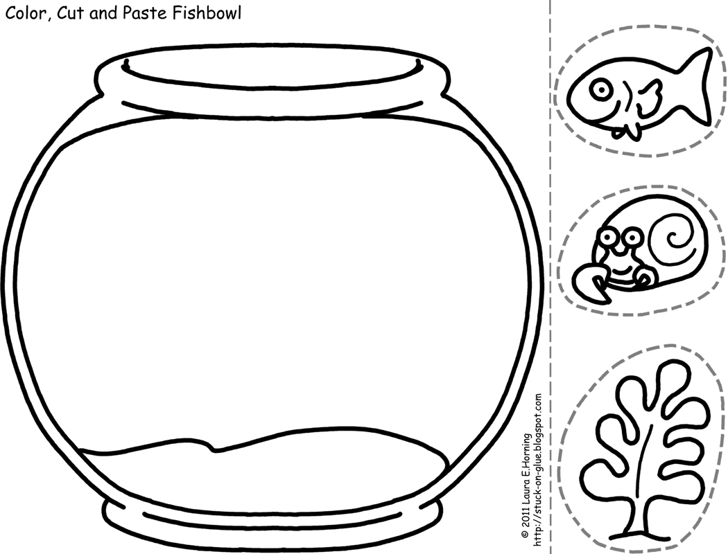 fish bowl outline clipart