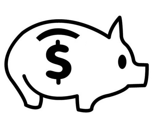 Piggy Bank Coloring - | #1824