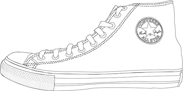 Converse Outline by TheConverseClub on Clipart library