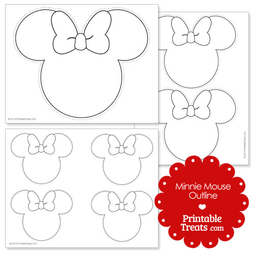 Printable Minnie Mouse Outline