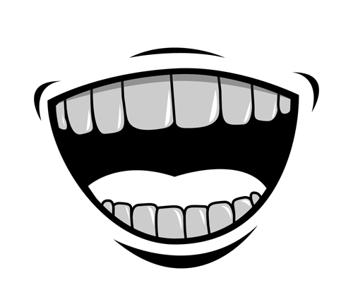 Cartoon mouth and teeth vector set 02 - Vector Cartoon free download