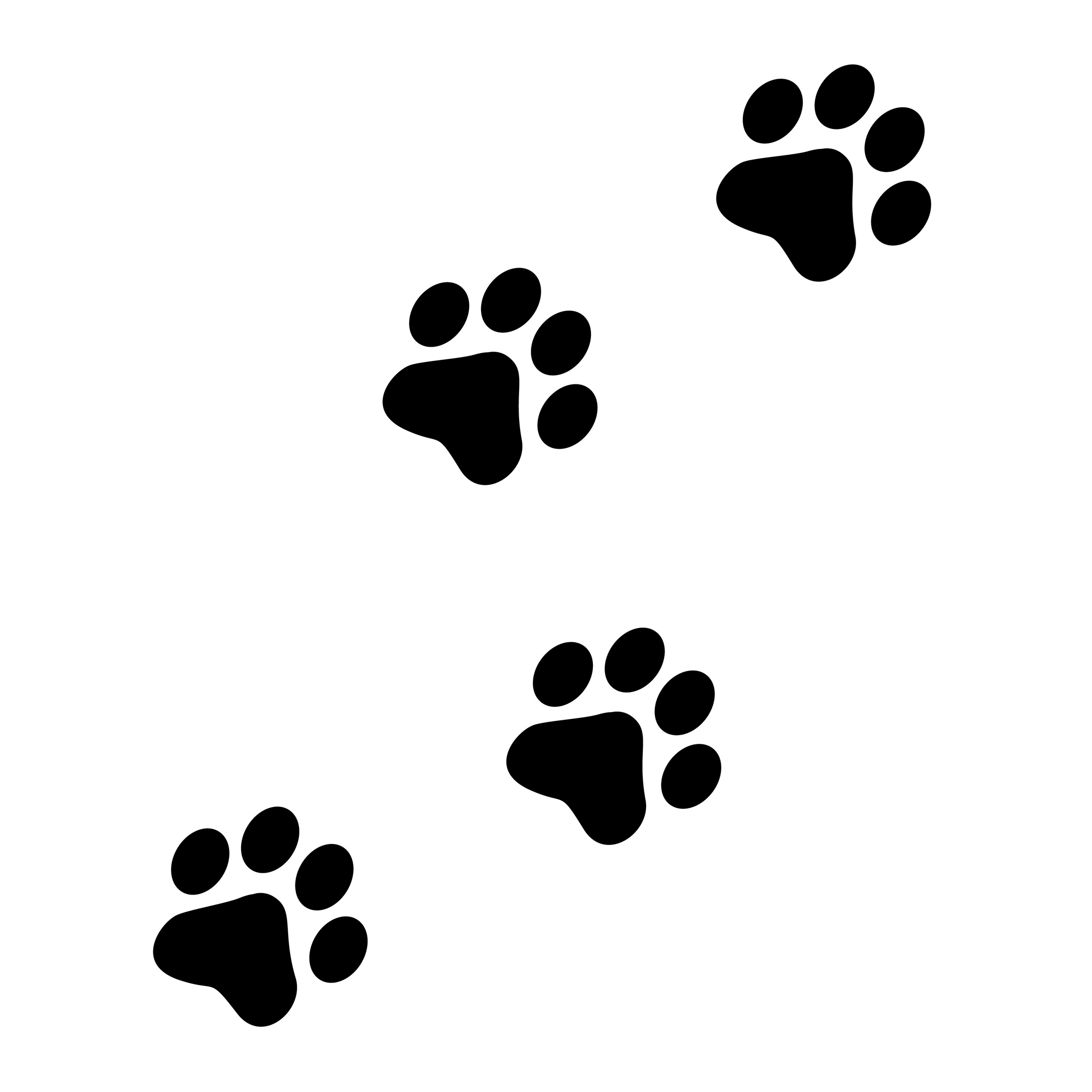 Brillar Ánimo Resonar dibujos de huellas de perros - Clip Art Library