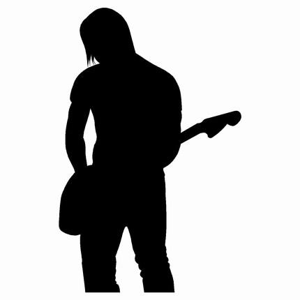 Rock Guitar Player Silhouette - Clipart library