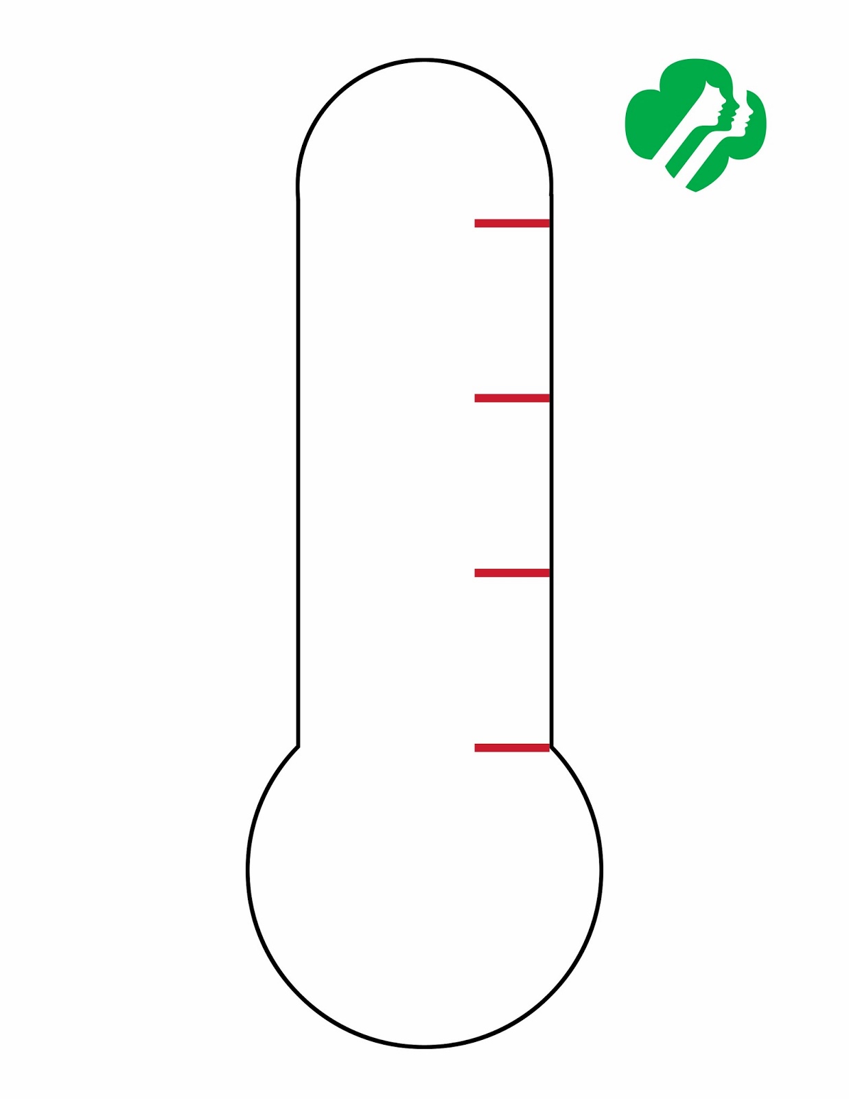 Blank Thermometer Goal Chart