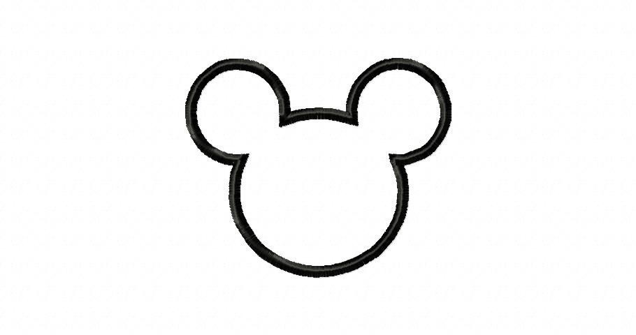 mickey mouse head outline.