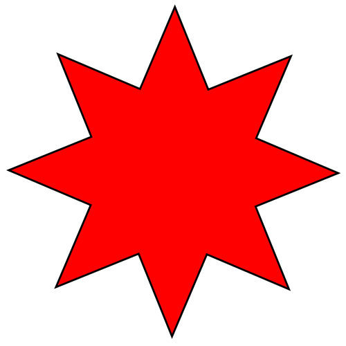 File:Eight rayed star (red).svg - Wikimedia Commons