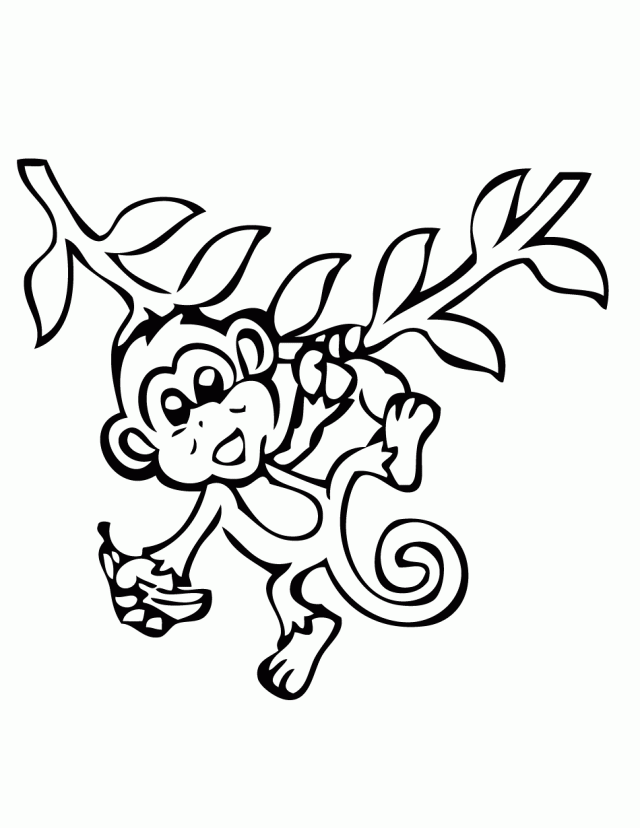 Printable Monkey Coloring Pages Monkey Coloring Pages Print 230132 
