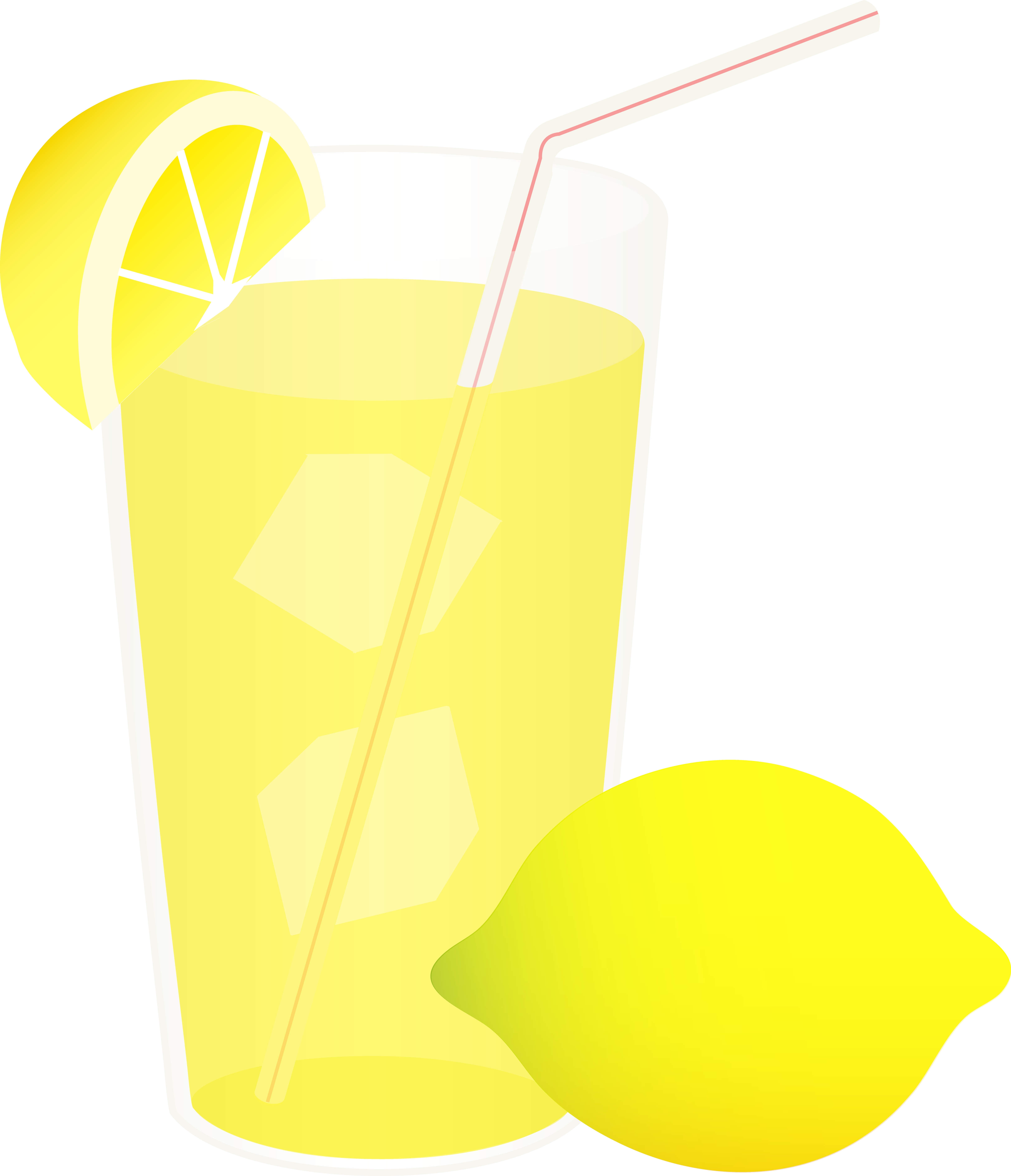 Ice Cold Lemonade With Straw - Free Clip Art