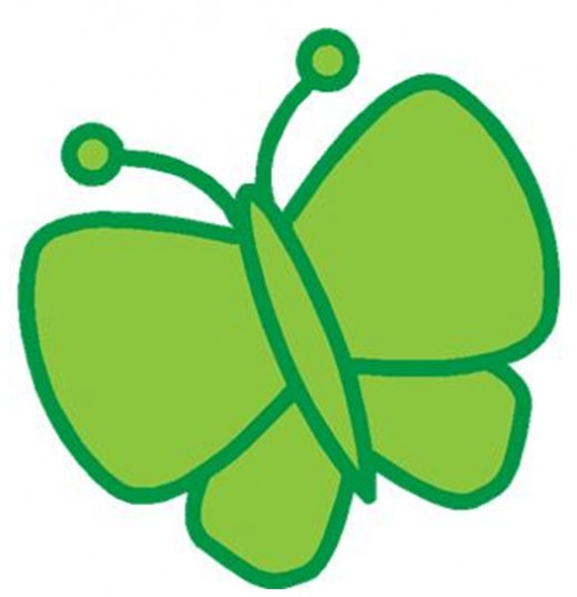 green butterfly clip art - photo #22