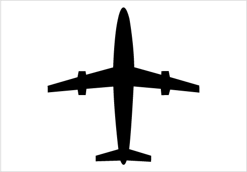 Airplane Silhouette Vector Graphics Plane Silhouette illustration 