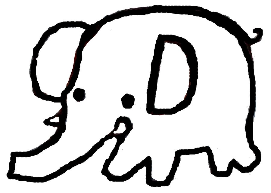 Line Drawing Elephant