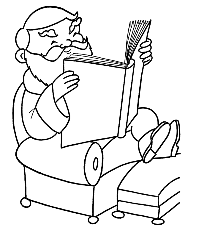kids reading Colouring Pages (page 3)