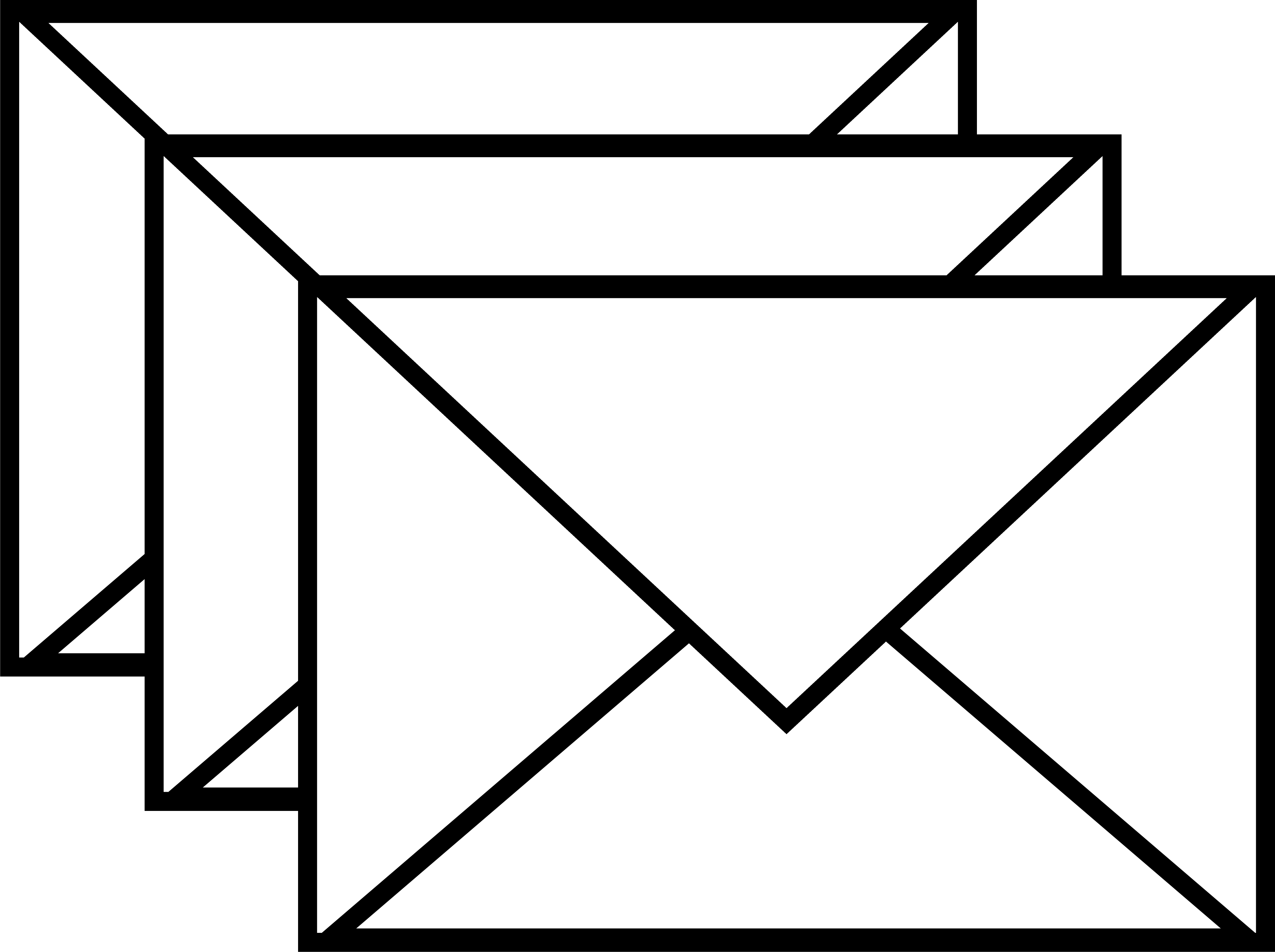 Stack of Three Mail Envelopes - Free Clip Art