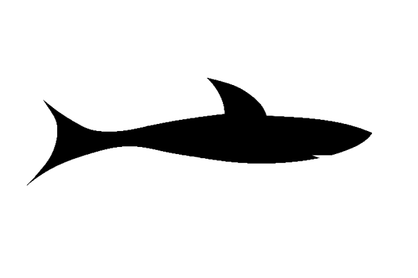Shark Black clip art - vector clip art online, royalty free 