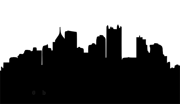 Pittsburgh Skyline Silhouette Dpi clip art - vector clip art 