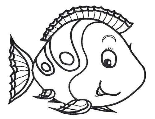 Cartoon Fish Outline - Clipart library