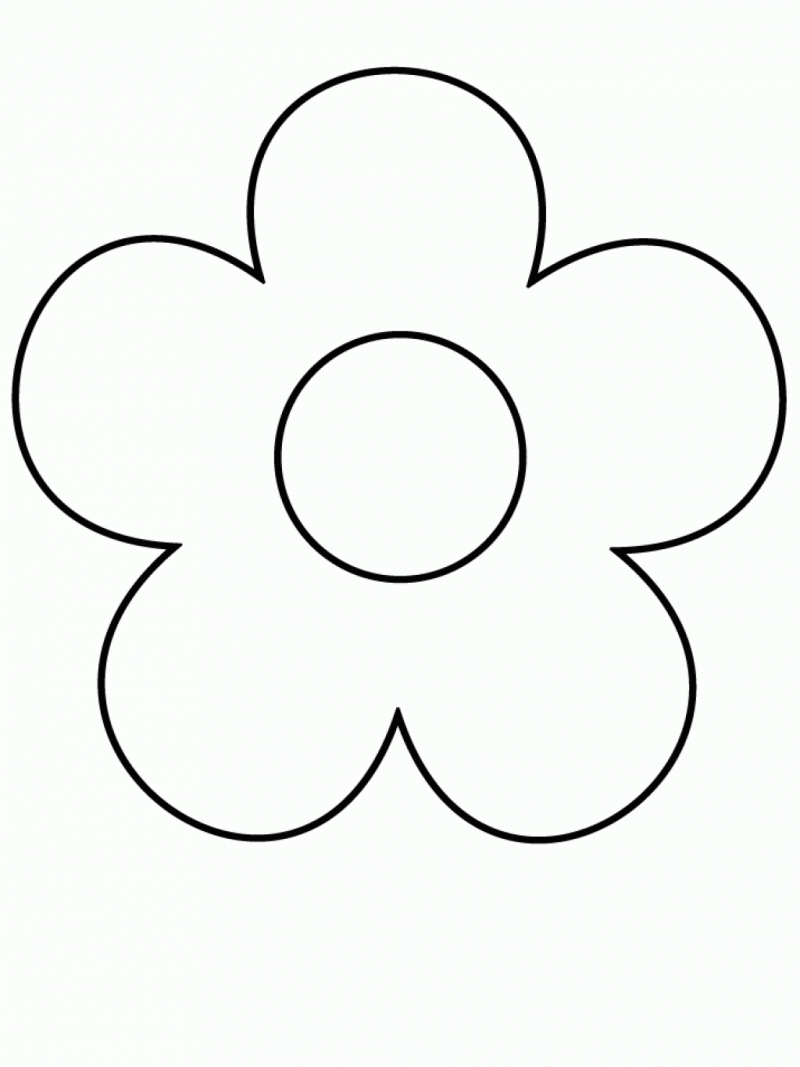 easy flower drawing outline