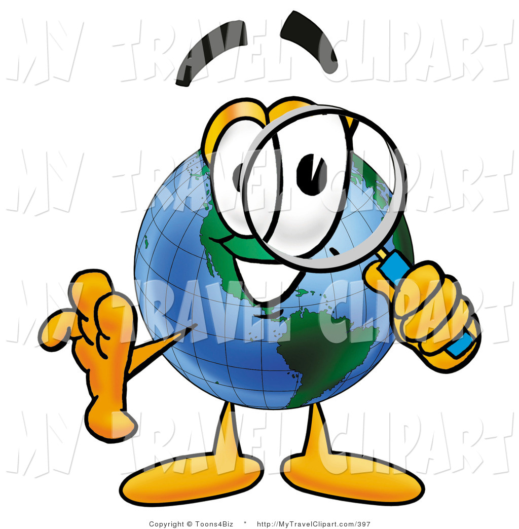 Clipart of a Smiling World Earth Globe Mascot Cartoon Character 