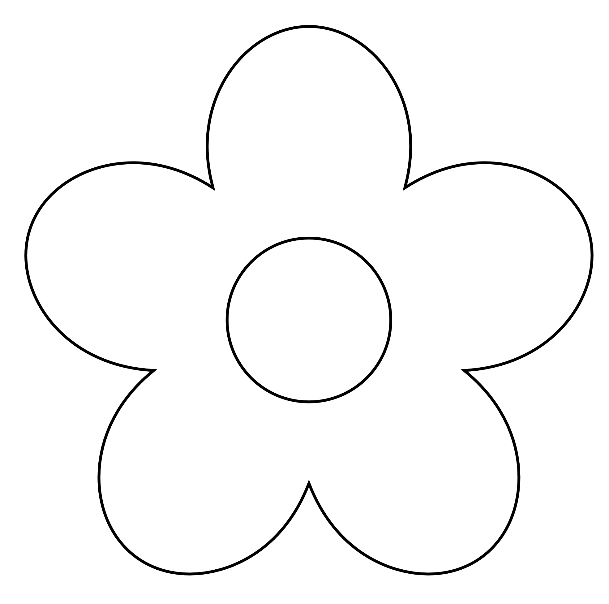 Flower Clipart Black And White | Clipart library - Free Clipart Images