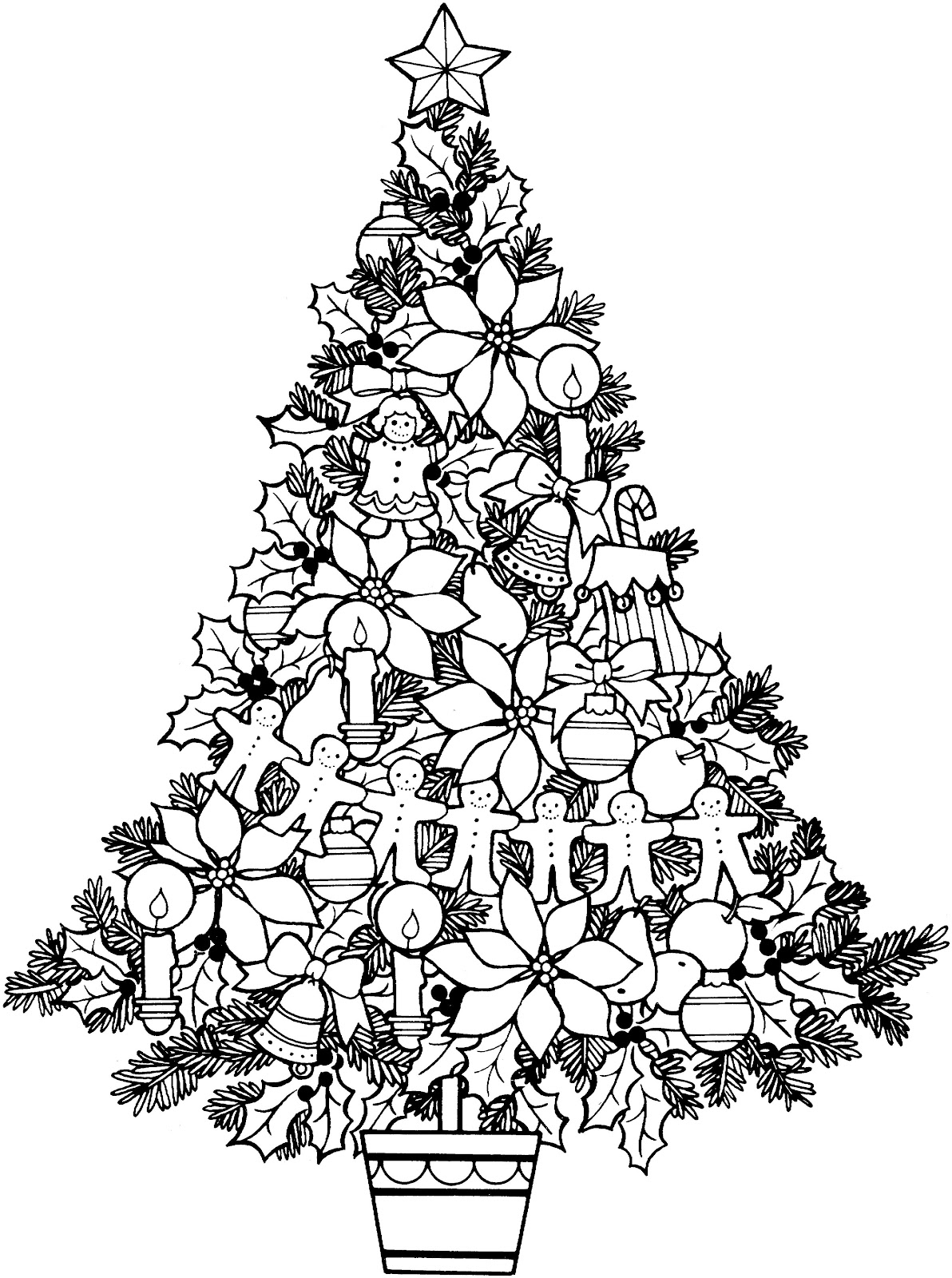 Xmas Stuff For  Christmas Wreath Clipart Black And White