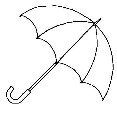 closed umbrella clipart black and white apple