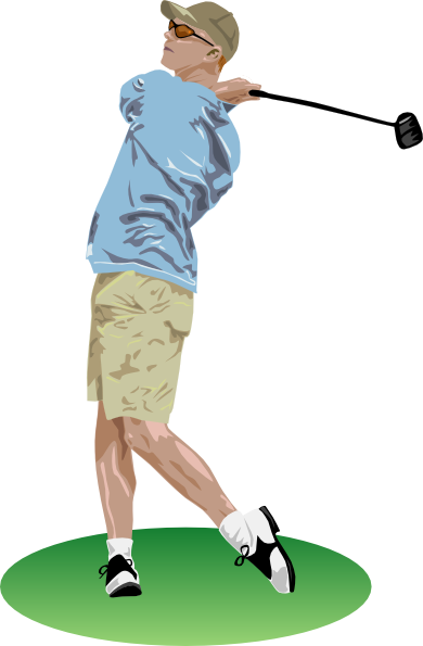 Golf Driver Swing clip art - vector clip art online, royalty free 