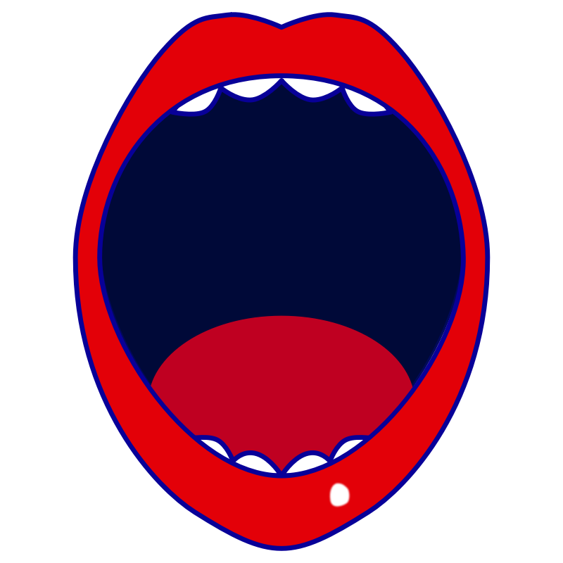 Clipart - red open mouth
