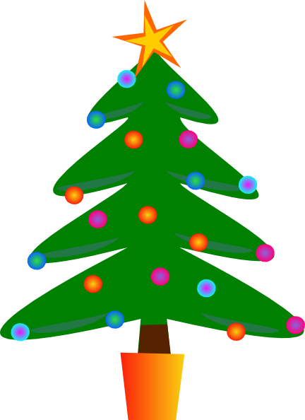 Christmas Lights and Decorations: christmas tree clip art